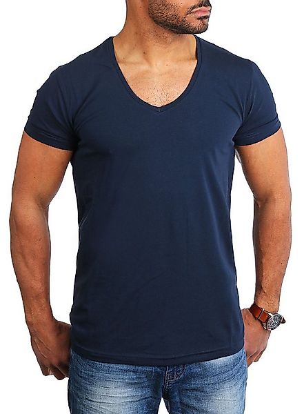 Young & Rich T-Shirt Herren Uni Basic extra tiefer Ausschnitt Unterziehshir günstig online kaufen