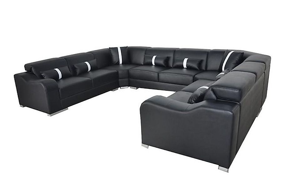 JVmoebel Sofa Leder Sofa Couch USB Polster Eck Garnitur Moderne Wohnlandsch günstig online kaufen