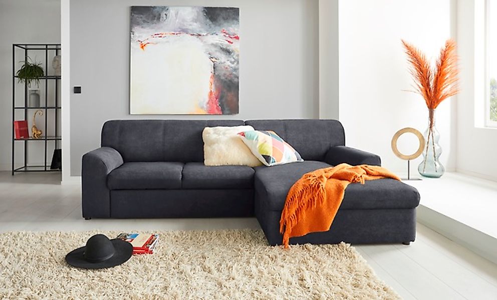 DOMO collection Ecksofa »Topper, elegant und zeitlos, kompaktes Stellmaß 24 günstig online kaufen