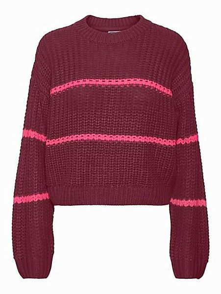 Noisy may Strickpullover Gestreifter Grobstrick Pullover NMCHARLIE NMCHARLI günstig online kaufen