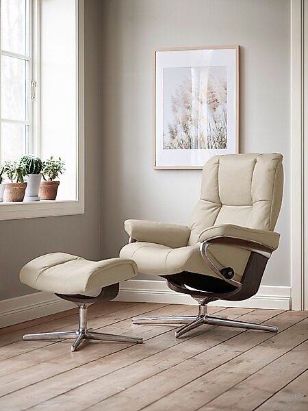 Stressless Fußhocker "Mayfair", mit Cross Base, Größe S, M & L, Holzakzent günstig online kaufen