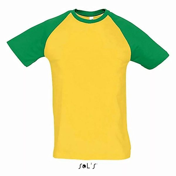 SOLS Rundhalsshirt SOL'S Herren T-Shirt Raglan Baseball Kurzarm Rundhals Je günstig online kaufen