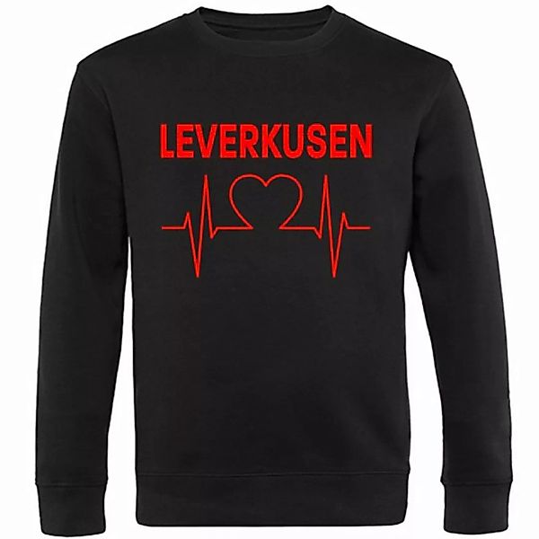 multifanshop Sweatshirt Leverkusen - Herzschlag - Pullover günstig online kaufen