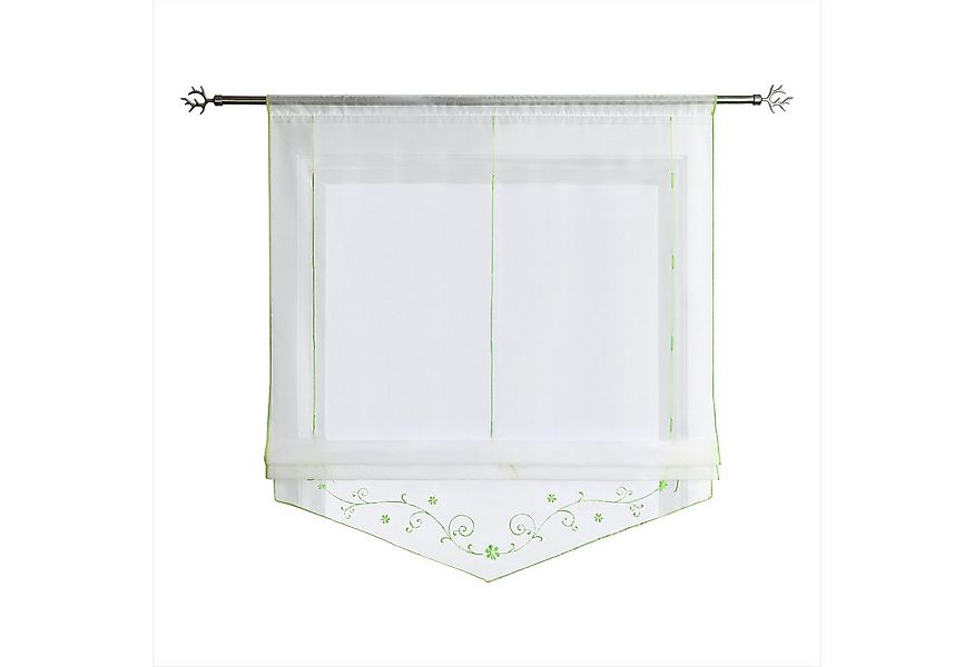 Joyswahl Raffrollo, mit Stangendurchzug, mit Schicker dreieckiger Saum, Voi günstig online kaufen