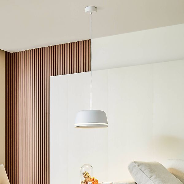 Lucande LED-Hängeleuchte Faelinor, weiß, Aluminium, Ø 35 cm günstig online kaufen