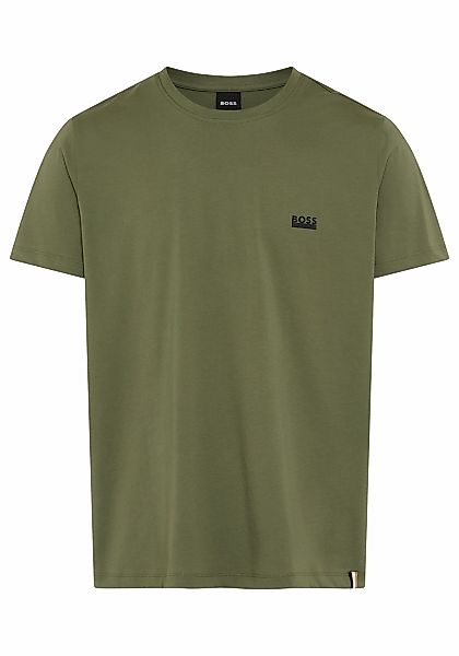 BOSS T-Shirt Rundhals, Jersey, kleines Logo, regular fit günstig online kaufen