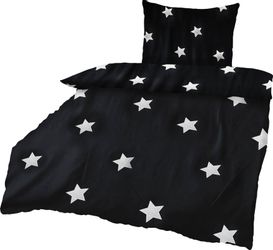 Gold-Line Bettwäsche "Metallic Sterne" 2 Stk. tlg. hochwertiger Metallicdru günstig online kaufen