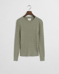 Gant Strickpullover STRETCH COTTON CABLE C-NECK günstig online kaufen