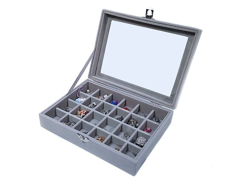 Yudu Aufbewahrungsbox Schmucktablett Schmucklade Schmuckkästchen mit Glasde günstig online kaufen