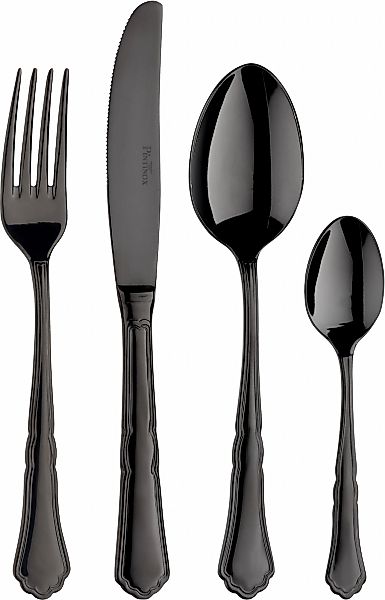 PINTINOX Besteck-Set "Settecento Treasure Total Black" Optik schwarz PVD Be günstig online kaufen
