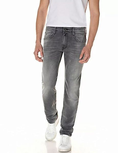 Replay Herren Jeans Anbass - Slim Fit - Grau - Light Grey Denim günstig online kaufen