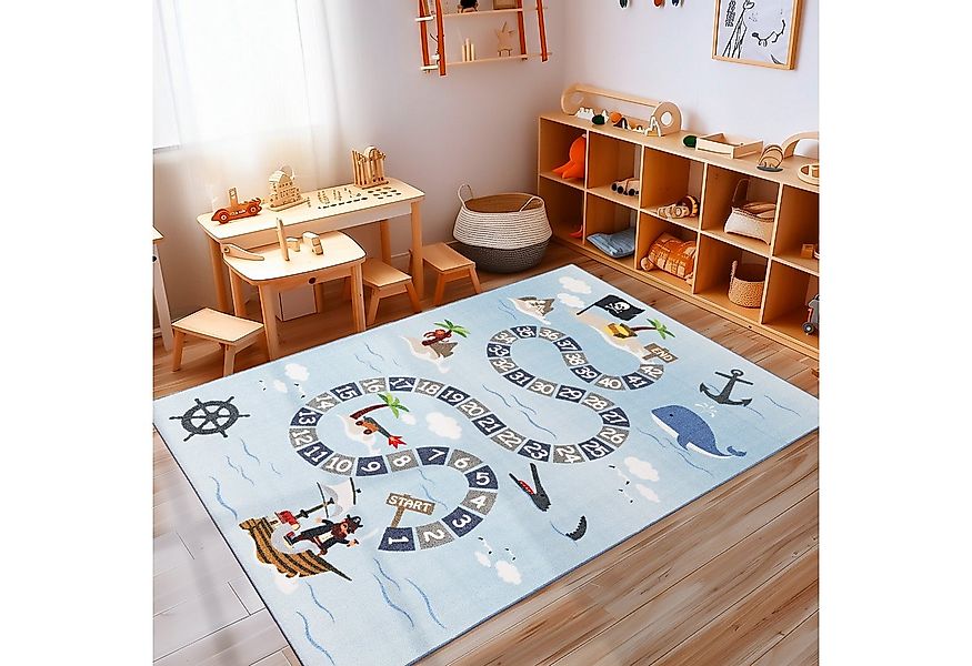 Carpettex Kinderteppich Piraten-Design, Rechteckig, Höhe: 7 mm, Kinderteppi günstig online kaufen