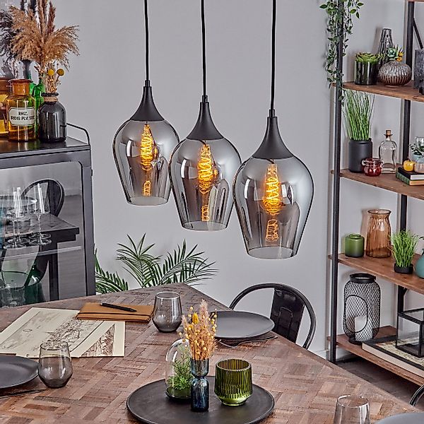 hofstein Hängeleuchte Hängelampe aus Metall/Glas in günstig online kaufen