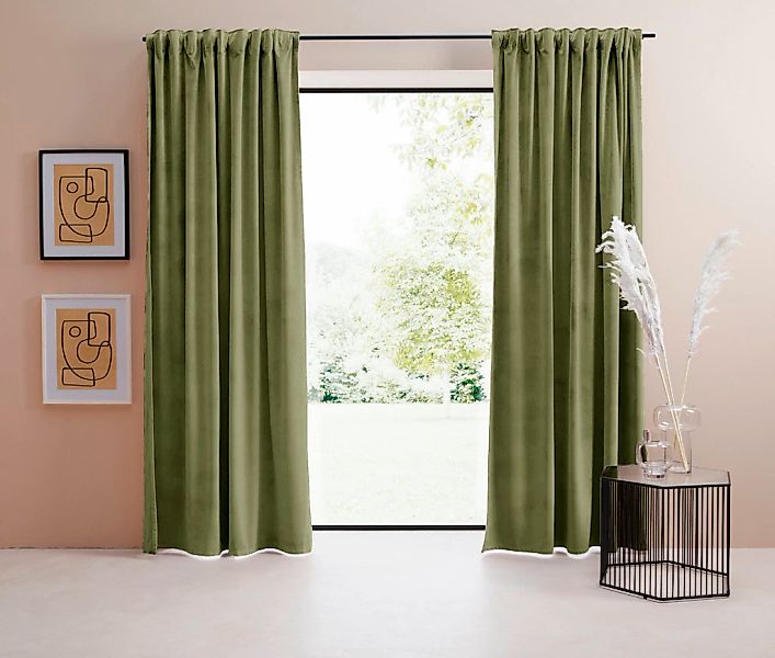 LeGer Home by Lena Gercke Vorhang "Samt Ladina" Multifunktionsband 1 Stk. t günstig online kaufen