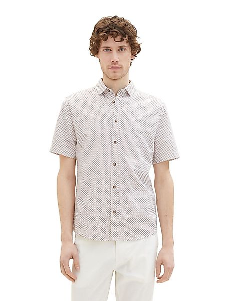 Tom Tailor Herren Kurzarm Hemd PRINTED - Regular Fit günstig online kaufen