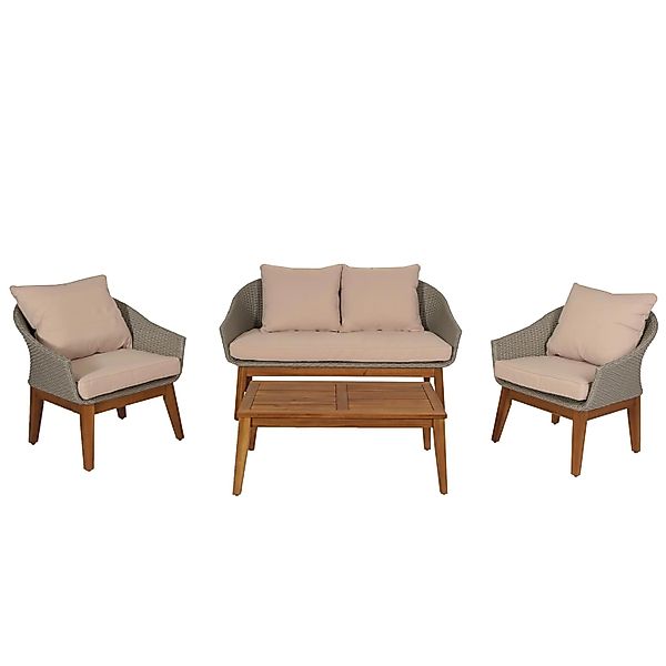 MCW Gartenlounge-Set MCW-N37, (4-tlg), Mit Fußbodenschoner, günstig online kaufen