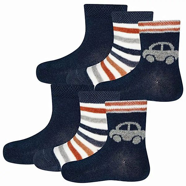 Ewers Socken Socken Auto/Ringel/uni 6er Pack (6-Paar) günstig online kaufen