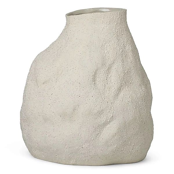 Vase Vulca Large keramik weiß / Steinzeug - H 45 cm - Ferm Living - Weiß günstig online kaufen
