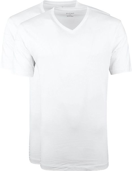 OLYMP T-Shirt/ Unterziehshirt Regular Fit V-Hals 2er Pack - Größe XL günstig online kaufen