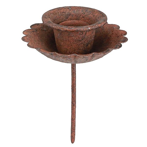 Viana Kerzenhalter Stabkerzenhalter Rost-Optik Ø8,5cm H4cm, günstig online kaufen