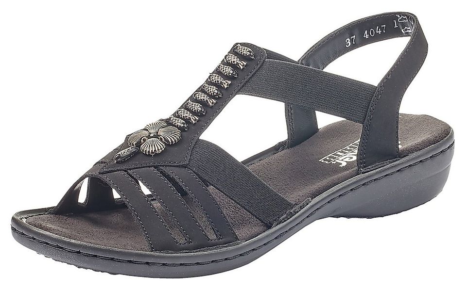 Rieker Riemchensandale Sommerschuh, Sandalette, Keilabsatz, mit schöner Ver günstig online kaufen