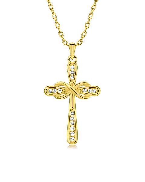 DANIEL CLIFFORD Kreuzkette 'Theodora' Damen Halskette Silber 925, 18k vergo günstig online kaufen