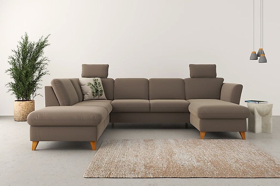 Home affaire Wohnlandschaft "Trelleborg U-Form" Federkern-Polsterung, wahlw günstig online kaufen