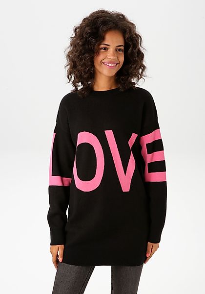 Aniston CASUAL Strickpullover, mit eingestricktem LOVE-Schriftzug günstig online kaufen