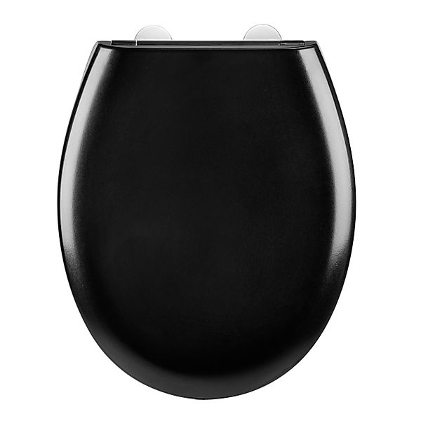 Wenko WC-Sitz Rieti Easy Close aus Duroplast Schwarz günstig online kaufen