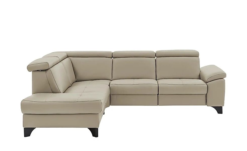 meinSofa Ecksofa Echtleder Linda ¦ beige ¦ Maße (cm): B: 261 H: 98 T: 209.0 günstig online kaufen