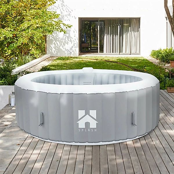 Home Deluxe Whirlpool Splash Ø 208 cm x 65 cm Rund Grau günstig online kaufen
