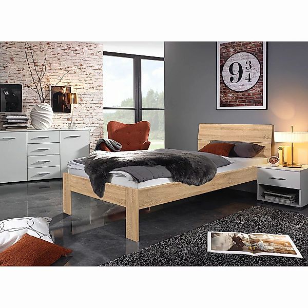 home24 Rauch Pack´s Bett Flexx 140x200 cm Spanplatte Eiche Sonoma Dekor Mod günstig online kaufen