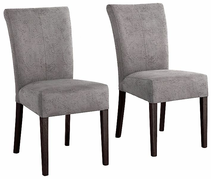 Home affaire Esszimmerstuhl »Queen«, (Set), 6 St., Luxus-Microfaser mit Dru günstig online kaufen