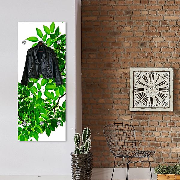 queence Garderobenleiste "Blätter" mit 6 Haken, 50 x 120 cm günstig online kaufen