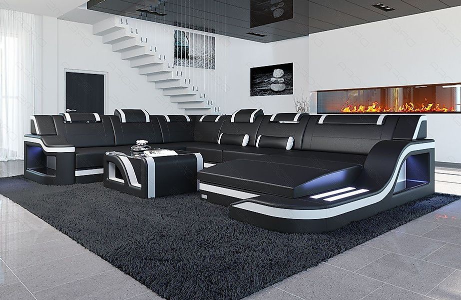 Sofa Dreams Wohnlandschaft XXL Ledersofa Palermo günstig online kaufen