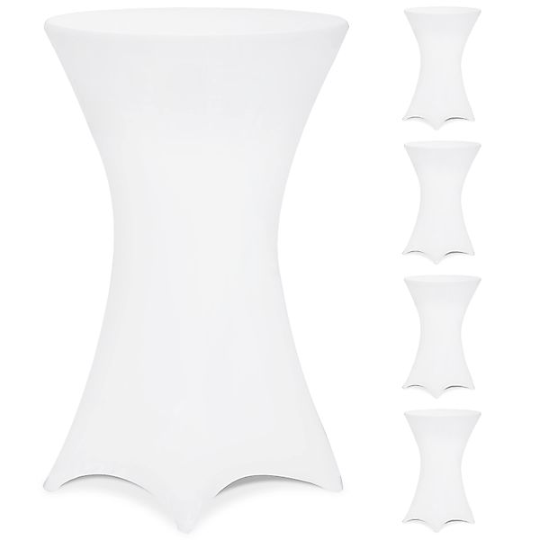 Stehtischhusse 5er-Set Weiß Ø80cm günstig online kaufen