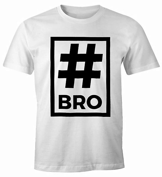 MoonWorks Print-Shirt Herren T-Shirt Bro Brother Hashtag mit Print günstig online kaufen