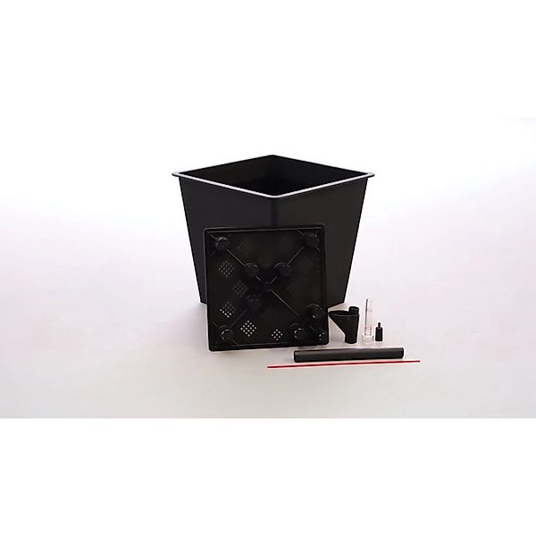 Elegant Einrichten Pflanzkübel Quadratisch-Konisch Polyrattan 34x34x31cm We günstig online kaufen