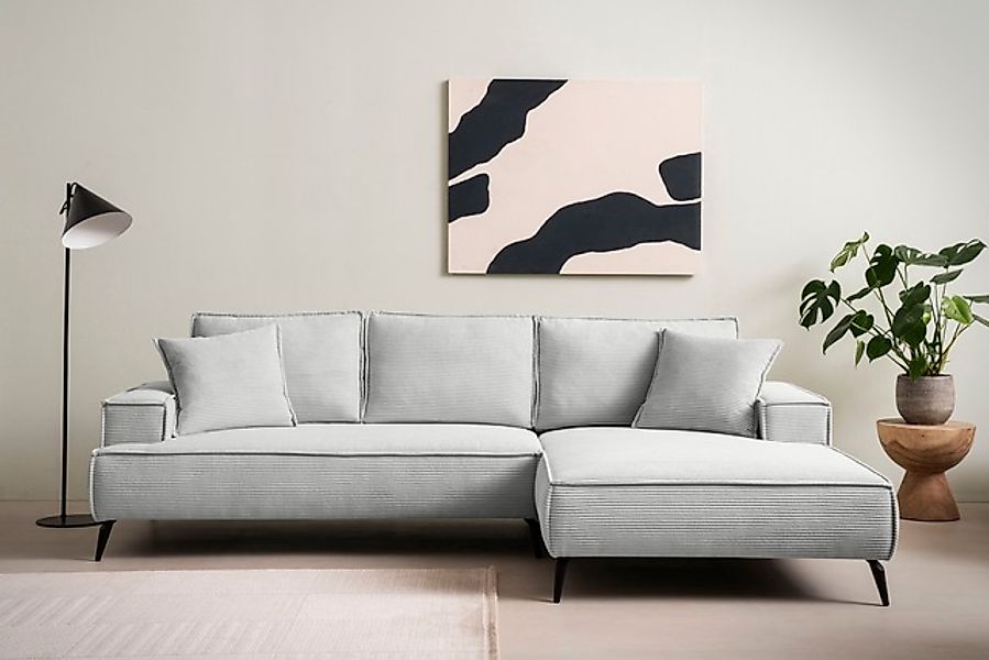 Home affaire Ecksofa »TVINNU, L-Form, 275cm, in Cord und Leinenoptik« wahlw günstig online kaufen
