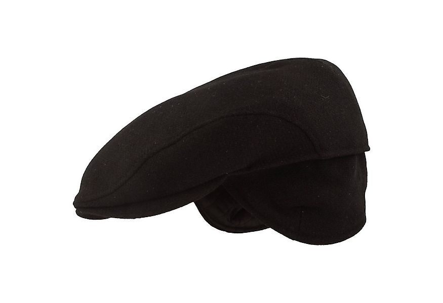Breiter Schiebermütze Flatcap mit Ohrenklappen aus Wolle günstig online kaufen