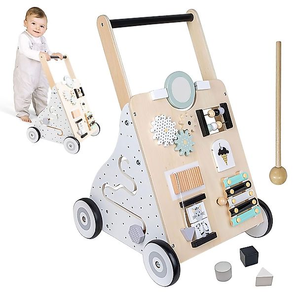 HEYHIPPO Lauflernwagen Lauflernwagen aus Holz, Neun-in-Eins-Spielzeug günstig online kaufen