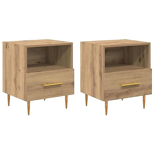 vidaXL Nachttisch 2 Stk Braun 40 x 35 x 47,5 cm Holzwerkstoff 882078 günstig online kaufen