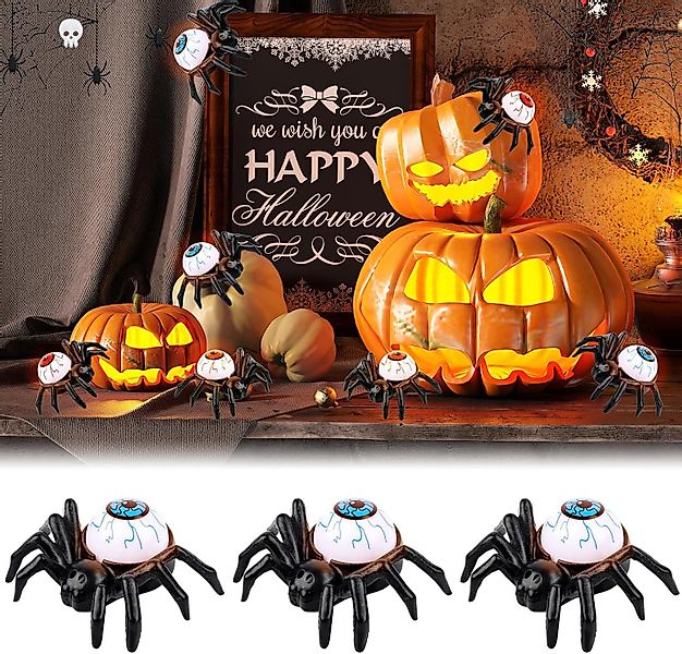 Coonoor LED-Kerze 12 Stück Halloween Spinne günstig online kaufen