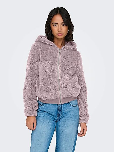 ONLY Kapuzenplüschjacke "ONLNEWANNA CONTACT SHERPA JKT OTW NOOS" mit Kapuze günstig online kaufen