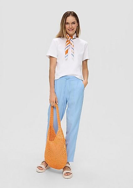 s.Oliver 7/8-Hose Hose aus Leinenmix mit Ziernähten Gummizug günstig online kaufen