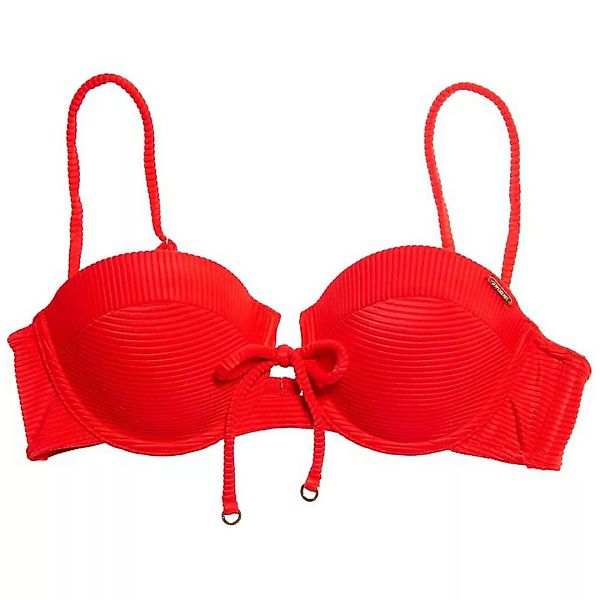 Superdry Alice Textured Cupped Bikini Oberteil 2XS Nautical Red günstig online kaufen