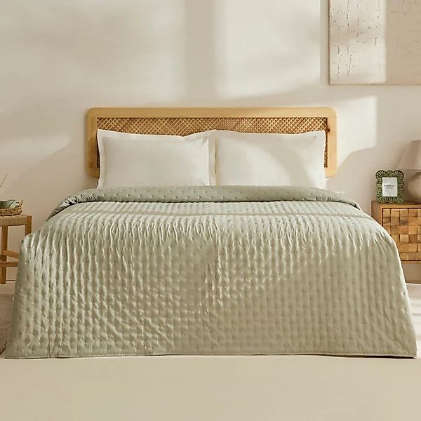 Karaca Home Tagesdecke Breezy Bettüberwurf Salbeigrün günstig online kaufen