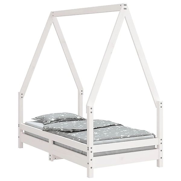 vidaXL Kinderbett Weiß 70x140 cm Massivholz Kiefer 834487 günstig online kaufen