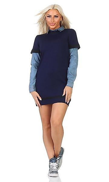 Diesel Blusenkleid Diesel D-GEES ABITO Damen Kleid Longshirt Dunkelblau günstig online kaufen