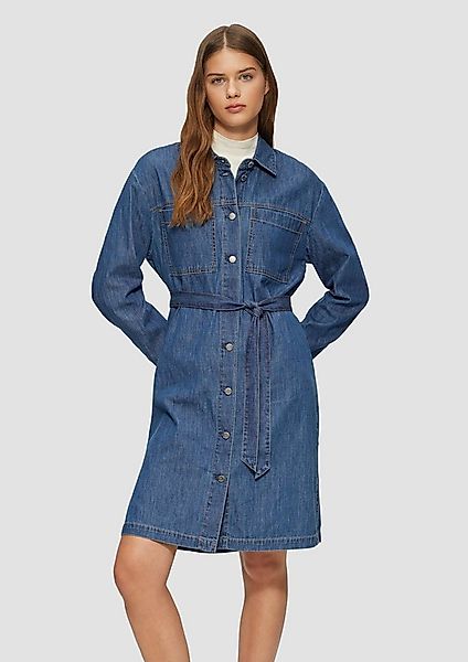 s.Oliver Minikleid Kleid Jeans-Hemdkleid im Relaxed Fit mit Bindegürtel günstig online kaufen